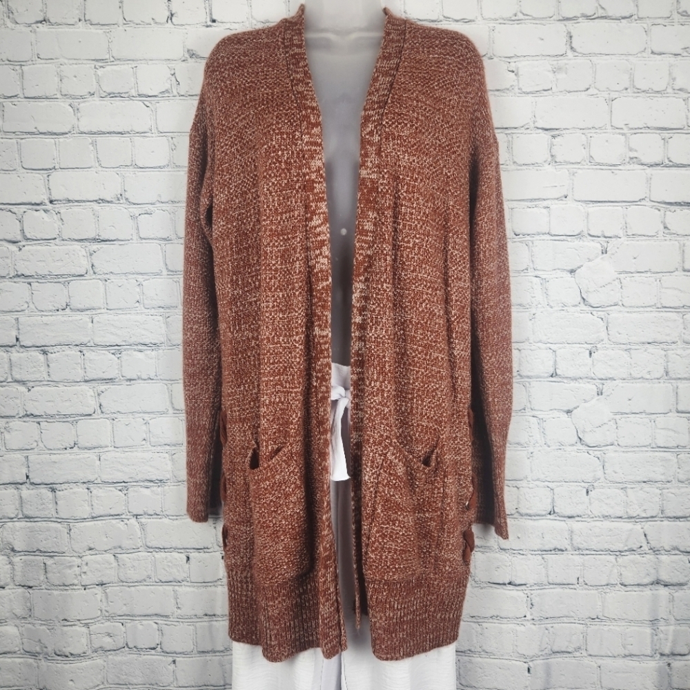 SO Size XL Burnt Orange Knit Sweater Cardigan